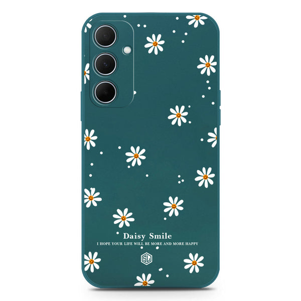 Daisy Smile Design Soft Phone Case - Silica Gel Case - Darkgreen - Samsung Galaxy A35