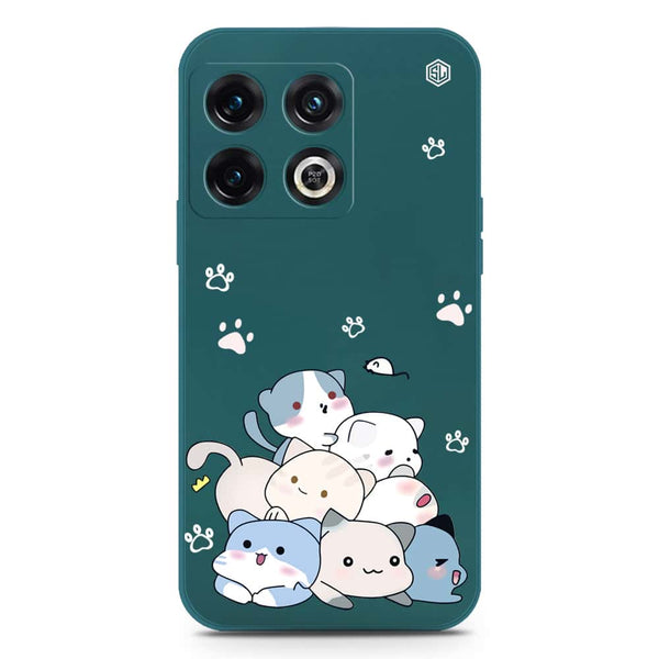 Cute Design Soft Phone Case - Silica Gel Case - Darkgreen - OnePlus 10 Pro