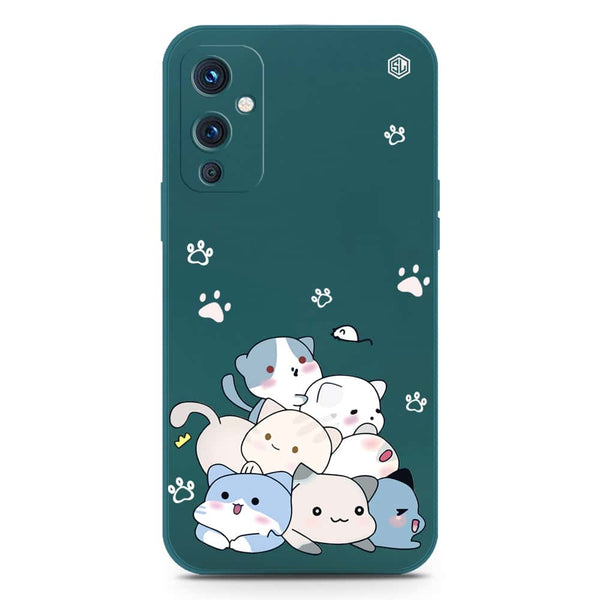 Cute Design Soft Phone Case - Silica Gel Case - Darkgreen - OnePlus 9