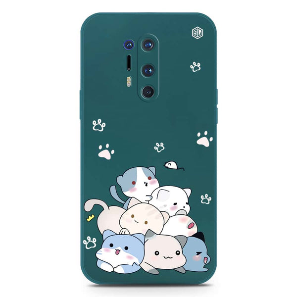 Cute Design Soft Phone Case - Silica Gel Case - Darkgreen - OnePlus 8 Pro