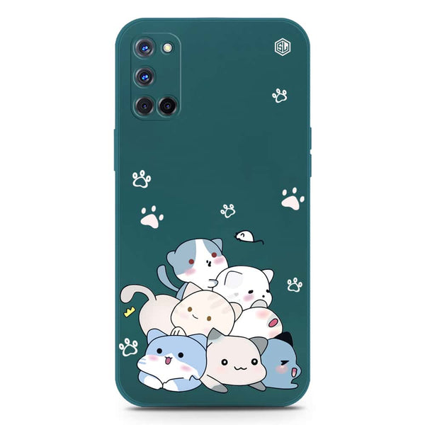 Cute Design Soft Phone Case - Silica Gel Case - Darkgreen - Oppo A52