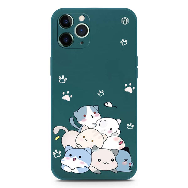 Cute Design Soft Phone Case - Silica Gel Case - Darkgreen - iPhone 11 Pro Max