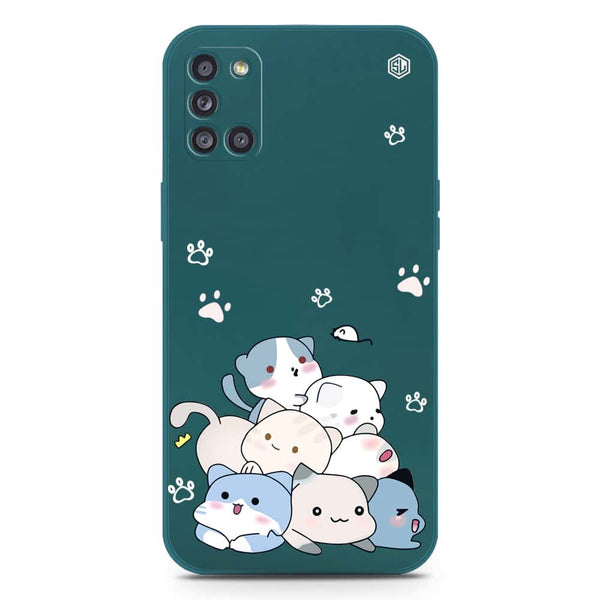 Cute Design Soft Phone Case - Silica Gel Case - Darkgreen - Samsung Galaxy A31