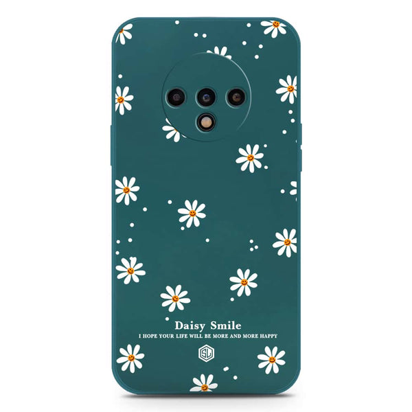 Daisy Smile Design Soft Phone Case - Silica Gel Case - Darkgreen - OnePlus 7T