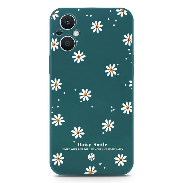 Daisy Smile Design Soft Phone Case - Silica Gel Case - Darkgreen - Oppo Reno 8 Lite