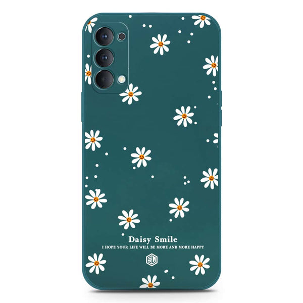 Daisy Smile Design Soft Phone Case - Silica Gel Case - Darkgreen - Oppo Reno 4 5G