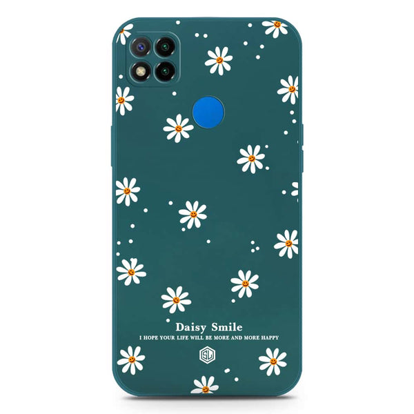 Daisy Smile Design Soft Phone Case - Silica Gel Case - Darkgreen - Xiaomi Redmi 9C