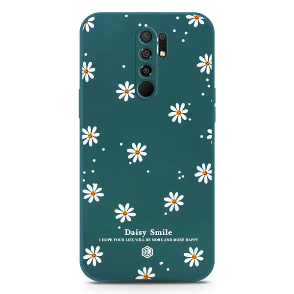 Daisy Smile Design Soft Phone Case - Silica Gel Case - Darkgreen - Xiaomi Redmi 9i