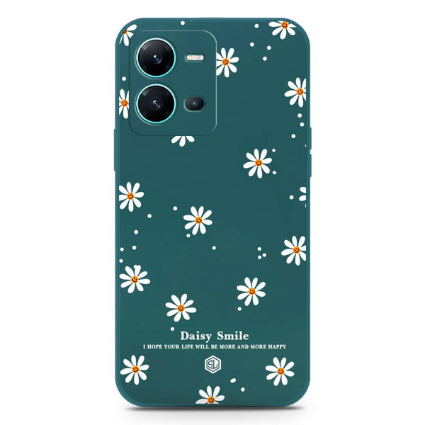 Daisy Smile Design Soft Phone Case - Silica Gel Case - Darkgreen - Vivo V25 5G