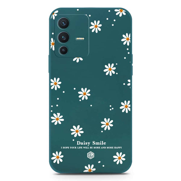 Daisy Smile Design Soft Phone Case - Silica Gel Case - Darkgreen - Vivo S12