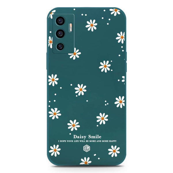 Daisy Smile Design Soft Phone Case - Silica Gel Case - Darkgreen - Vivo S10e