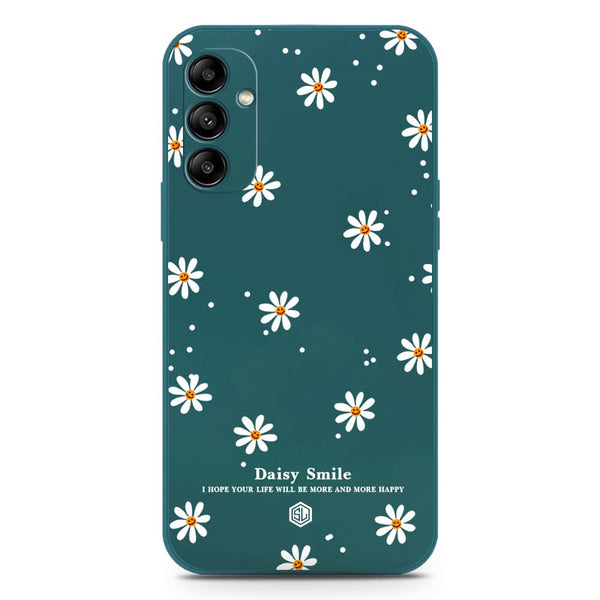 Daisy Smile Design Soft Phone Case - Silica Gel Case - Darkgreen - Samsung Galaxy A34 5G