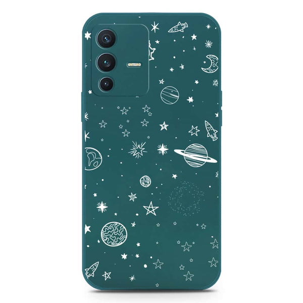 Stardust Dreams Design Soft Phone Case - Darkgreen - Vivo S12