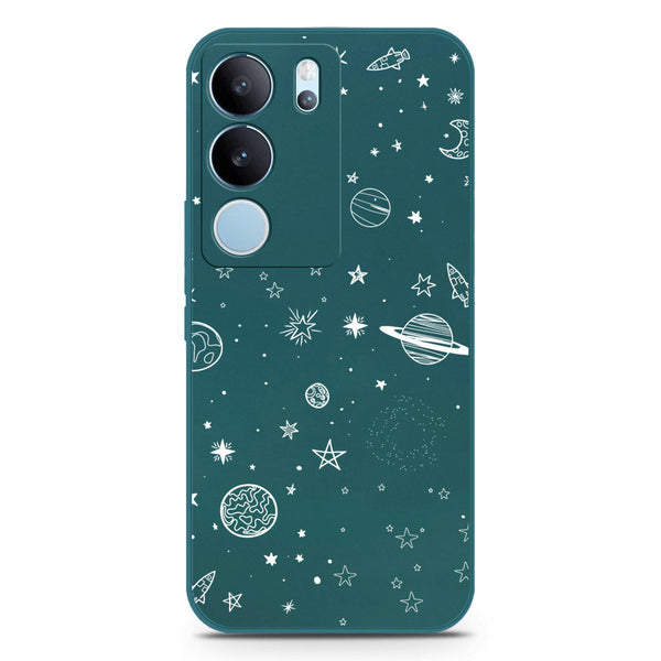 Stardust Dreams Design Soft Phone Case - Darkgreen - Vivo S17 Pro