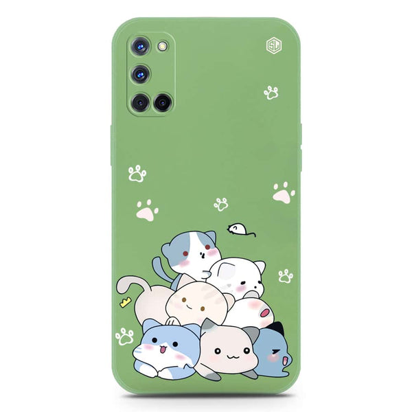 Cute Design Soft Phone Case - Silica Gel Case - LightGreen - Oppo A52