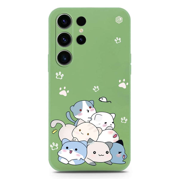 Cute Design Soft Phone Case - Silica Gel Case - LightGreen - Samsung Galaxy S23 Ultra 5G