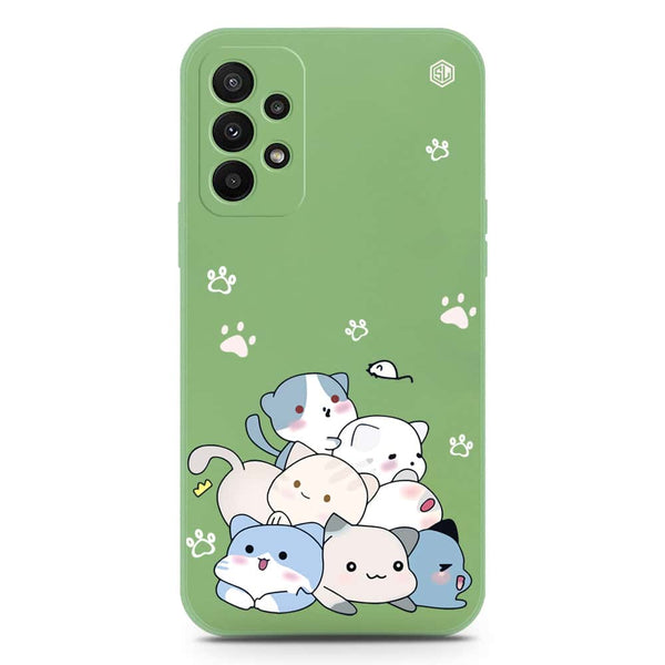 Cute Design Soft Phone Case - Silica Gel Case - LightGreen - Samsung Galaxy A23 5G