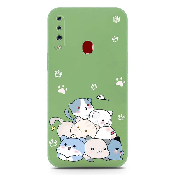 Cute Design Soft Phone Case - Silica Gel Case - LightGreen - Samsung Galaxy A20s