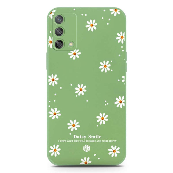 Daisy Smile Design Soft Phone Case - Silica Gel Case - LightGreen - Oppo A74