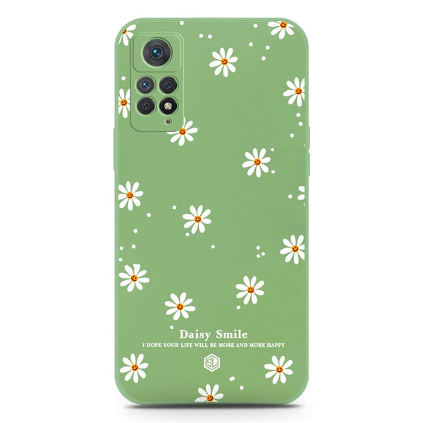 Daisy Smile Design Soft Phone Case - Silica Gel Case - LightGreen - Xiaomi Redmi Note 11 Pro Plus