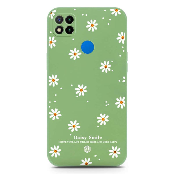 Daisy Smile Design Soft Phone Case - Silica Gel Case - LightGreen - Xiaomi Redmi 9C