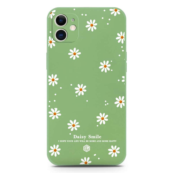 Daisy Smile Design Soft Phone Case - Silica Gel Case - LightGreen - iPhone 11