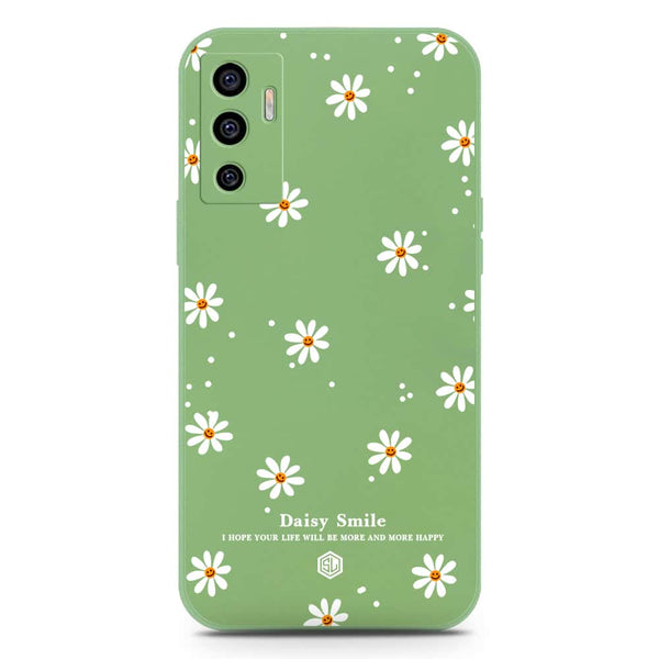 Daisy Smile Design Soft Phone Case - Silica Gel Case - LightGreen - Vivo S10e