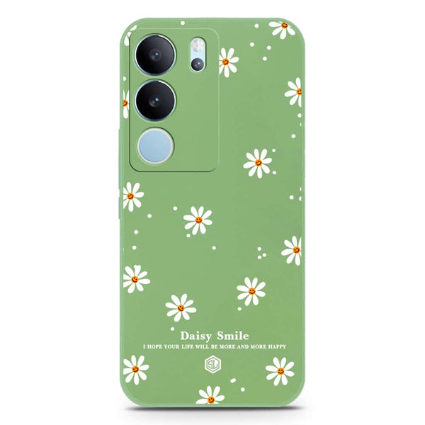 Daisy Smile Design Soft Phone Case - Silica Gel Case - Lightgreen - Vivo S17 Pro