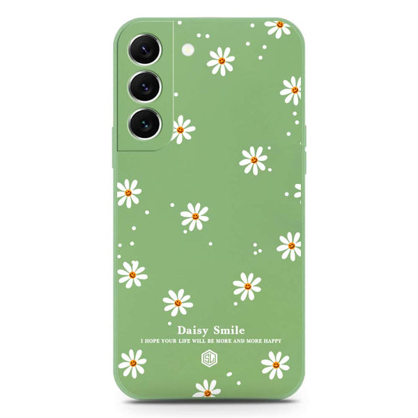 Daisy Smile Design Soft Phone Case - Silica Gel Case - LightGreen - Samsung Galaxy S22 5G