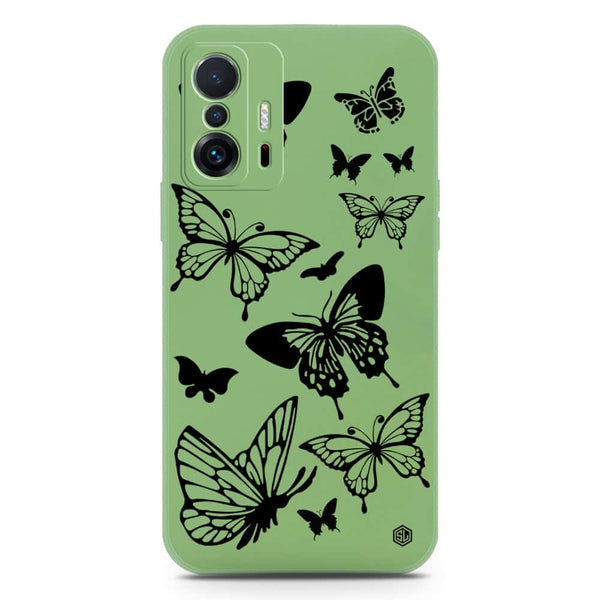 Cute Butterfly Design Soft Phone Case - Silica Gel Case - LightGreen - Xiaomi 11T