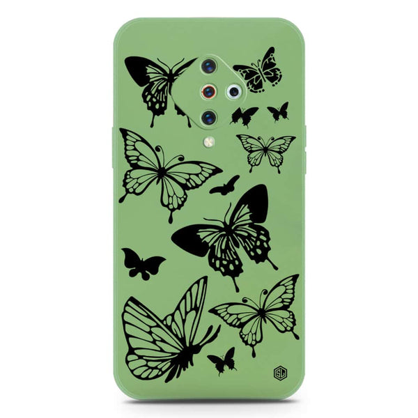 Cute Butterfly Design Soft Phone Case - Silica Gel Case - LightGreen - Vivo Y9s