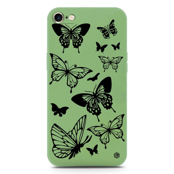 Cute Butterfly Design Soft Phone Case - Silica Gel Case - LightGreen - iPhone 6s Plus / 6 Plus