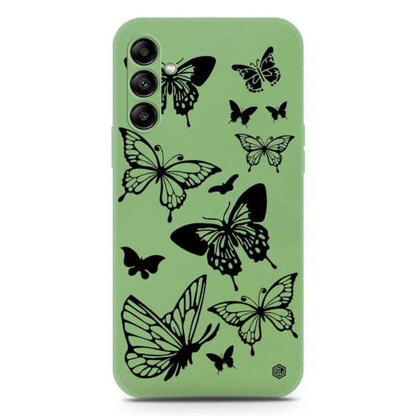 Cute Butterfly Design Soft Phone Case - Silica Gel Case - LightGreen - Samsung Galaxy A04s