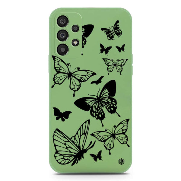 Cute Butterfly Design Soft Phone Case - Silica Gel Case - LightGreen - Samsung Galaxy A33 5G