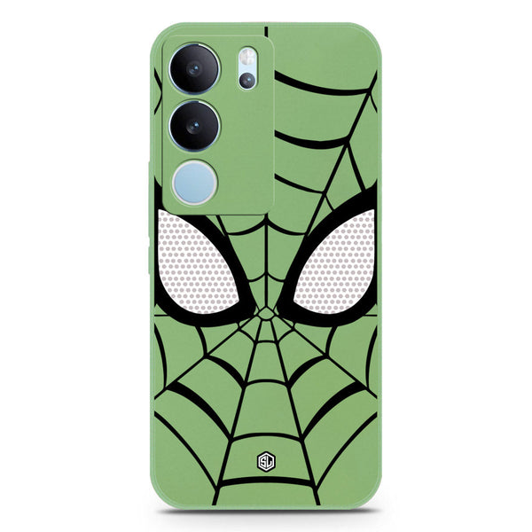 Cool Spider Design Soft Phone Case - Silica Gel Case - LightGreen - Vivo S17 Pro