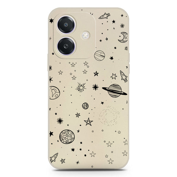 Stardust Dreams Design Soft Phone Case - Silica Gel Case - Offwhite - Oppo A3x 5G