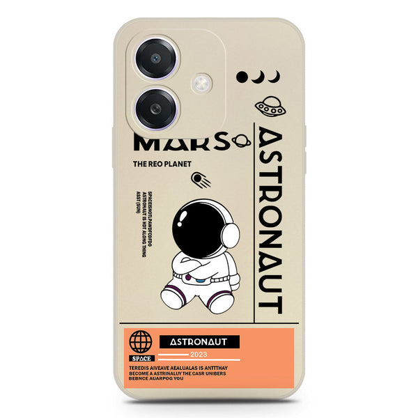 Astronaut Series Design Soft Phone Case - Silica Gel Case - Offwhite - Oppo A3x 5G