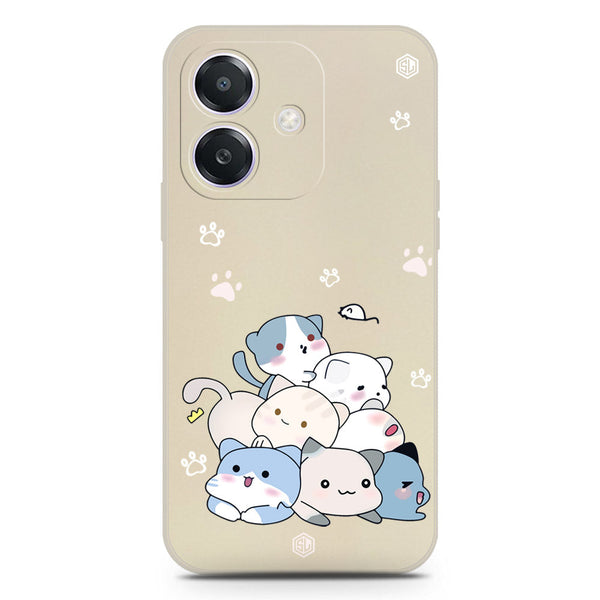 Cute Design Soft Phone Case - Silica Gel Case - Offwhite - Oppo A3x 5G