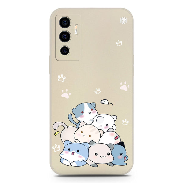 Cute Design Soft Phone Case - Silica Gel Case - Offwhite - Vivo V23e 5G