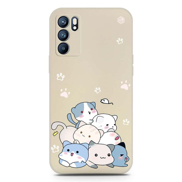 Cute Design Soft Phone Case - Silica Gel Case - Offwhite - Oppo Reno 6 Pro 5G