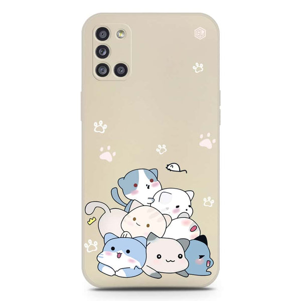 Cute Design Soft Phone Case - Silica Gel Case - Offwhite - Samsung Galaxy A31