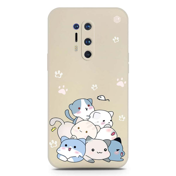 Cute Design Soft Phone Case - Silica Gel Case - Offwhite - OnePlus 8 Pro