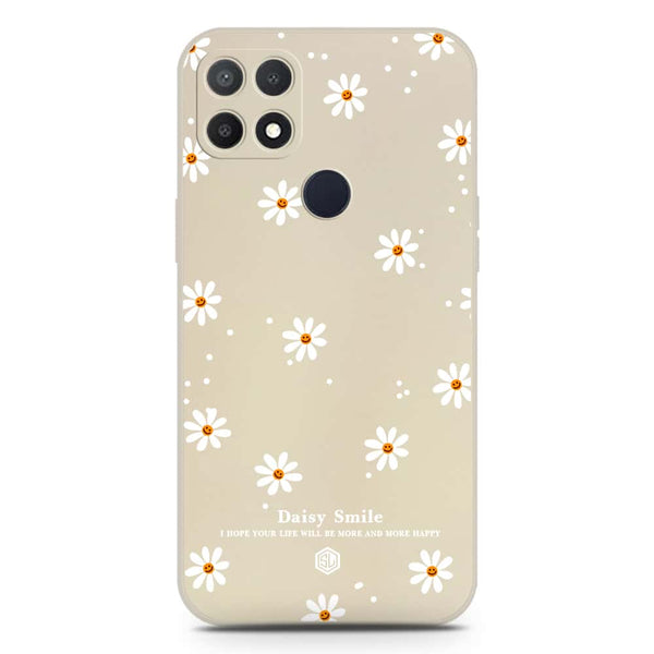 Daisy Smile Design Soft Phone Case - Silica Gel Case - Offwhite - Oppo A35