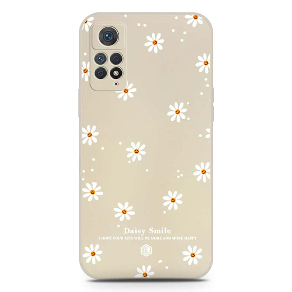 Daisy Smile Design Soft Phone Case - Silica Gel Case - Offwhite - Xiaomi Redmi Note 11E Pro