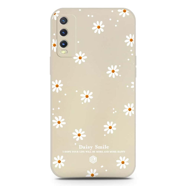 Daisy Smile Design Soft Phone Case - Silica Gel Case - Offwhite - Vivo Y20i