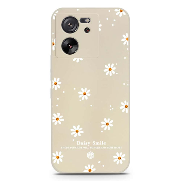 Daisy Smile Design Soft Phone Case - Silica Gel Case - Offwhite - Xiaomi 13T