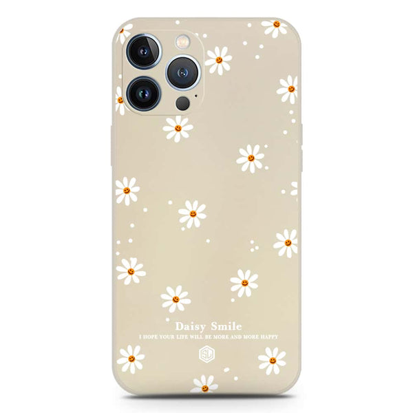 Daisy Smile Design Soft Phone Case - Silica Gel Case - Offwhite - iPhone 13 Pro Max