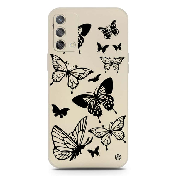 Cute Butterfly Design Soft Phone Case - Silica Gel Case - Offwhite - Oppo A74