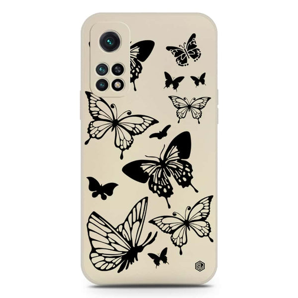 Cute Butterfly Design Soft Phone Case - Silica Gel Case - Offwhite - Xiaomi Redmi K30S