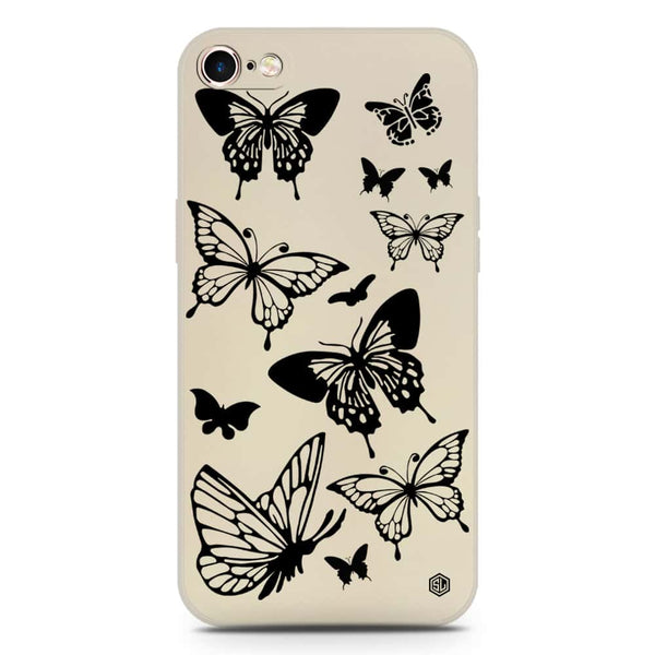 Cute Butterfly Design Soft Phone Case - Silica Gel Case - Offwhite - iPhone 6s Plus / 6 Plus